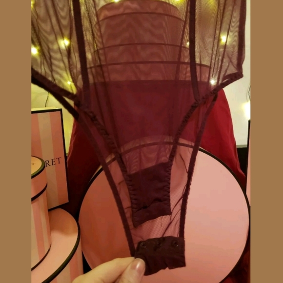 Victoria Secret Snap Crotch Teddy Plum Purple - Picture 4 of 4